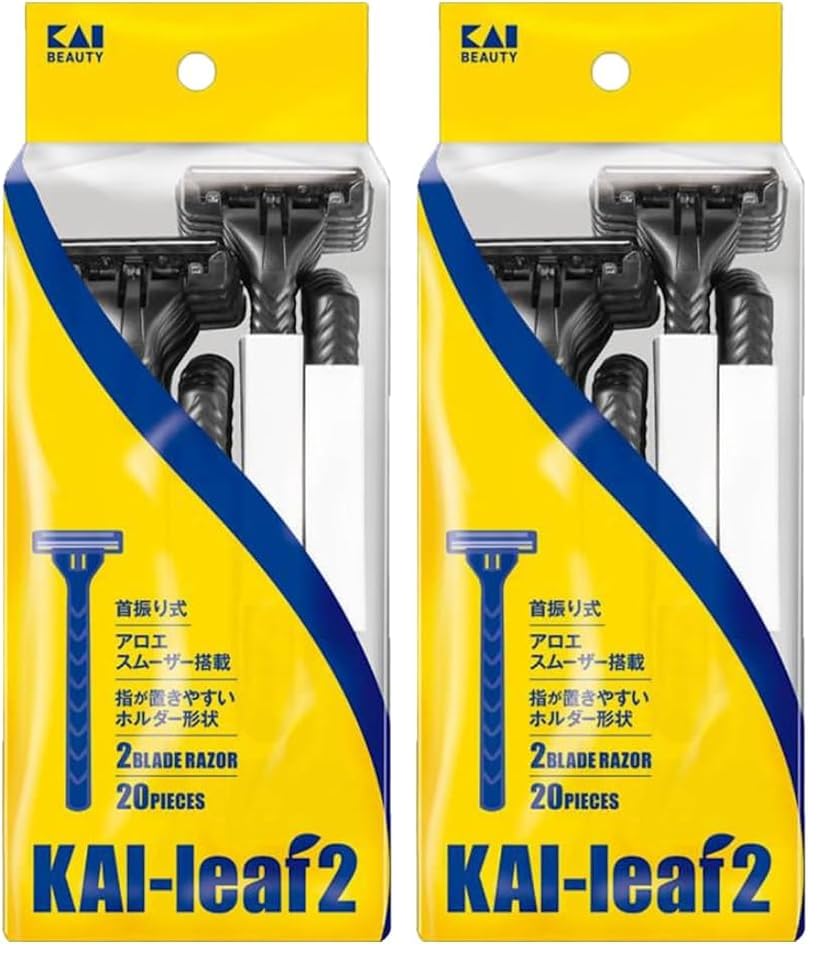 Amazon.co.jp: 貝印(Kai Corporation) KAI leaf2 20本入 2枚刃 大容量